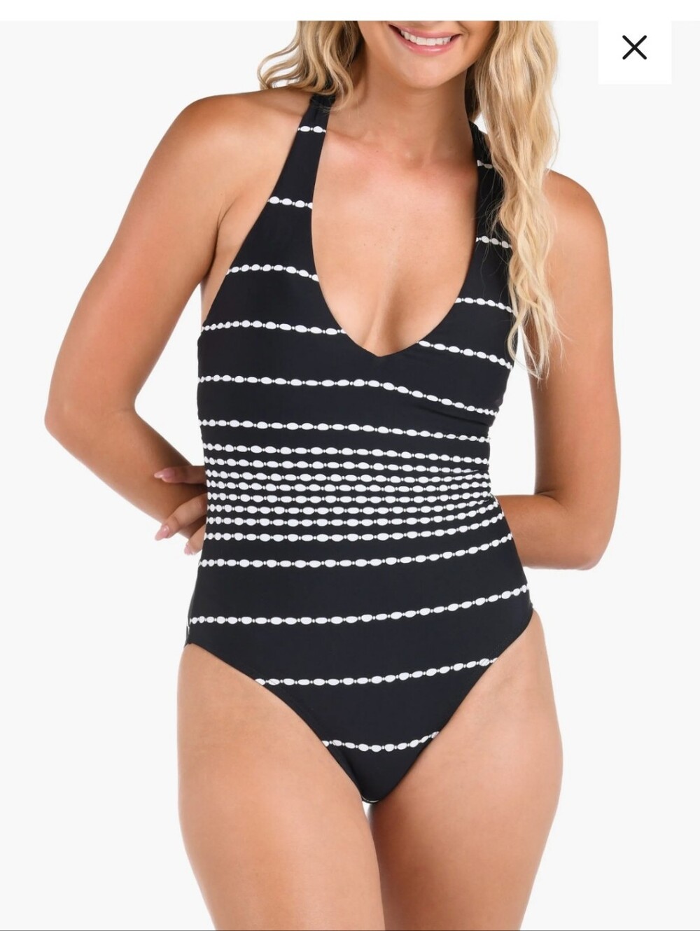 La Blanca City Lights Soft Strap One-Piece Swimsuit Size 4 NWOT